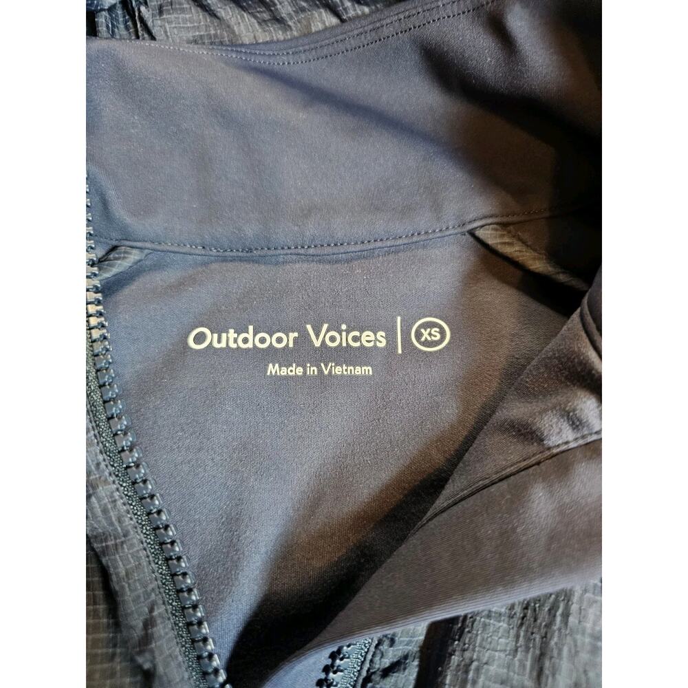 Outdoor Voices Navy Blue FrostKnit Hoodie Quarter Zip Jacket Women's XS - Picture 6 of 10